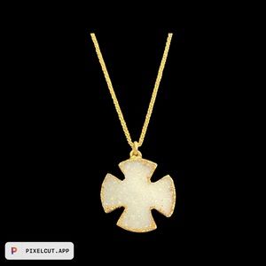 Mickey Lynn White Druzy Maltese NWT